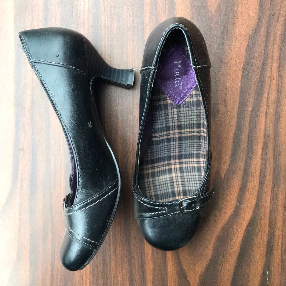 Black short heels